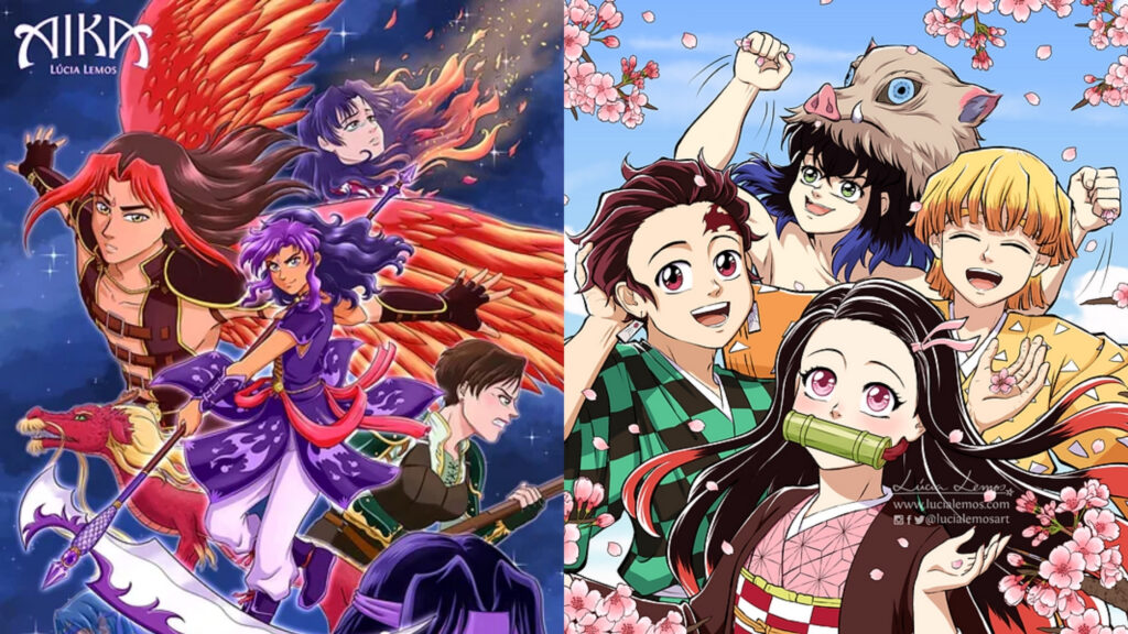 Obras de Lúcia Lemons que estarão disponíveis no Anime Friends!