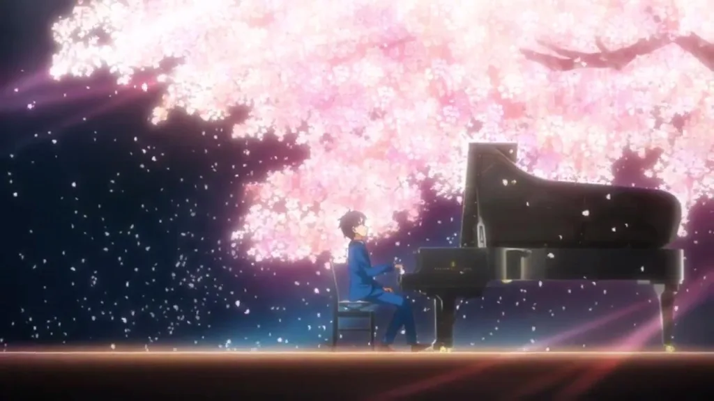 Animes de Romance Escolar: Your Lie in April.
