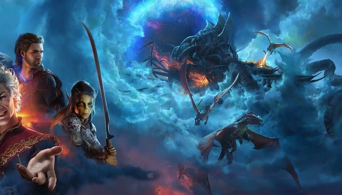 jogos de mundo aberto - cena épica em Baldur's Gate 3