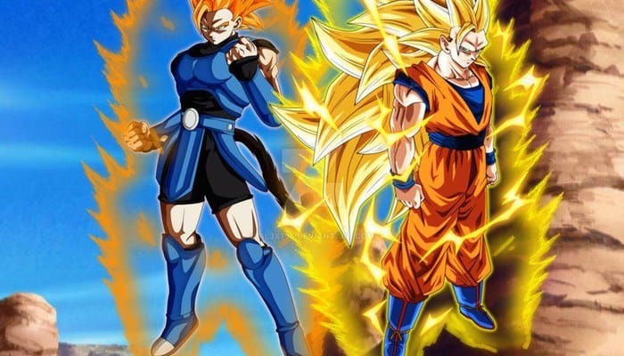 jogos de anime para celular - Dragon Ball Legends batalha Goku vs Vegeta