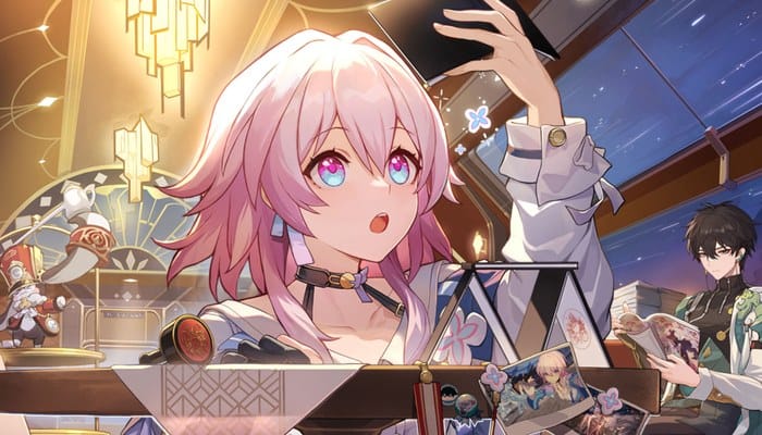 jogos de anime para celular - Honkai Star Rail personagens no espaço