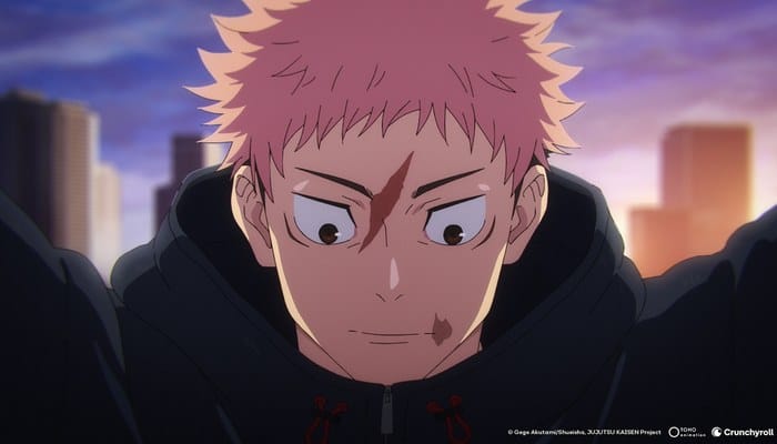 Yuji Itadori em cena de Jujutsu Kaisen
