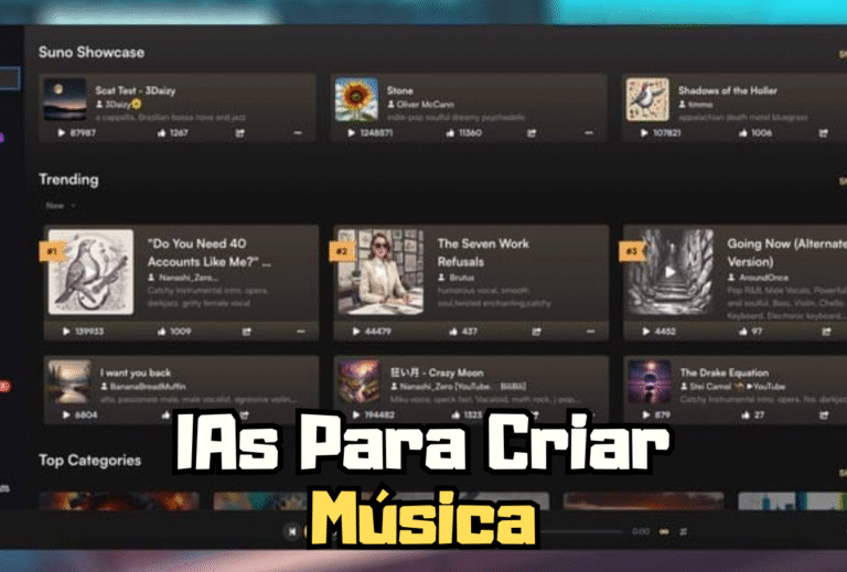 ⭐ TOP 5 IAs Para Criar Música em 2026 (Suno, Udio e +)