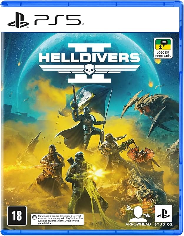 Helldivers 2 PS5 capa soldados intergaláticos
