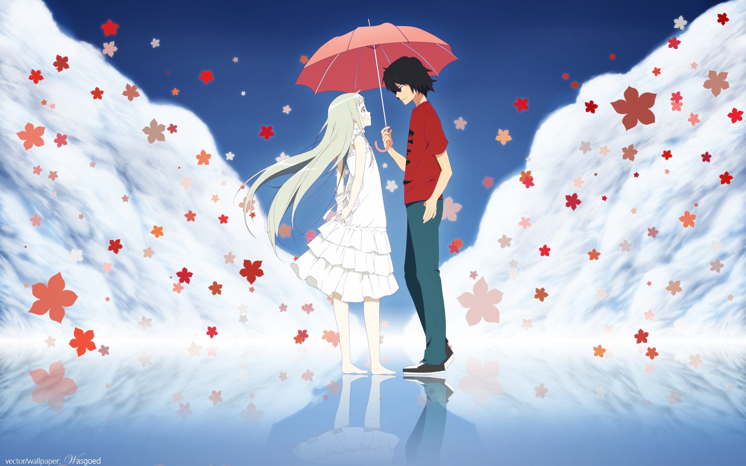 animes tristes para chorar - Anohana com Menma e o grupo de amigos