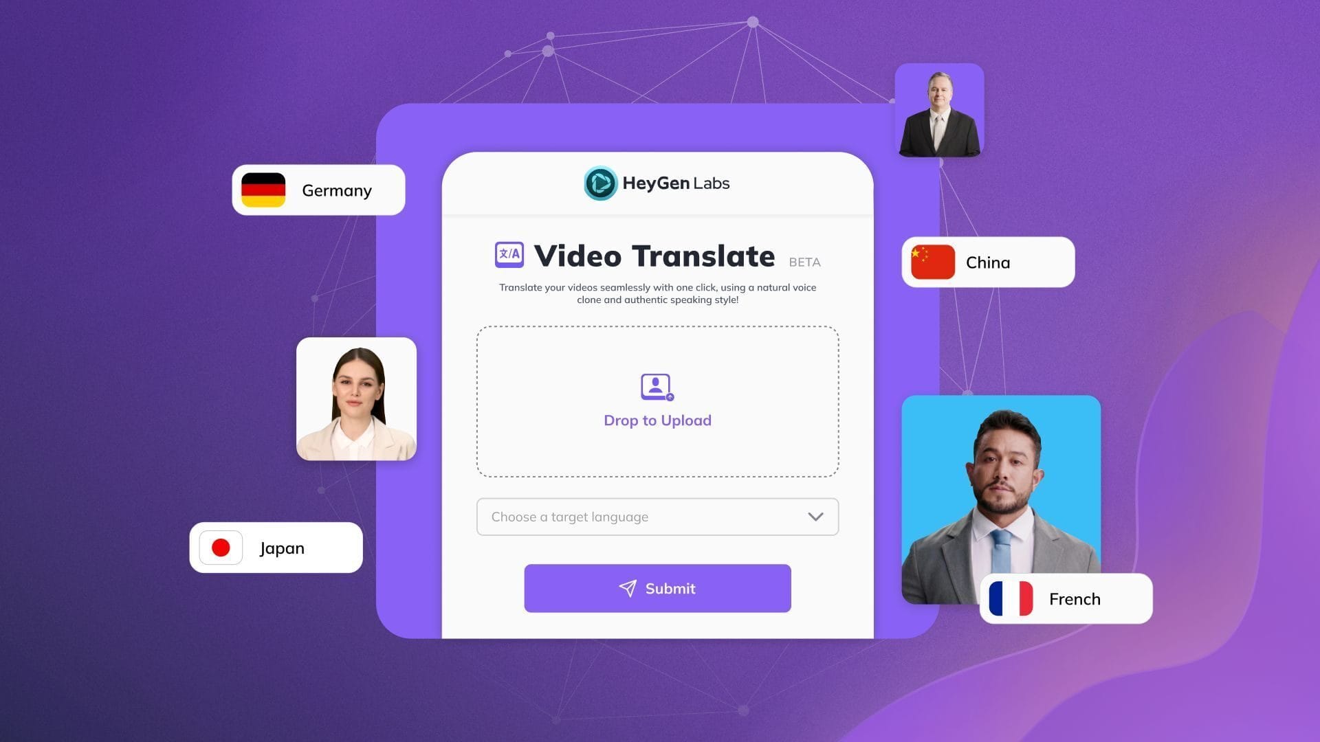 HeyGen AI Video Translator dublagem com sincronia labial