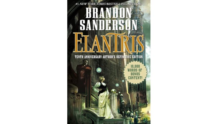 capa Elantris Brandon Sanderson edição Tor 10º aniversário