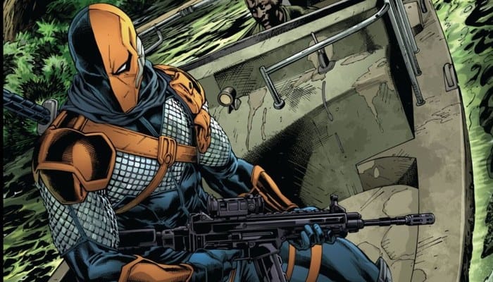 Exterminador (Deathstroke) em arte oficial da DC Comics