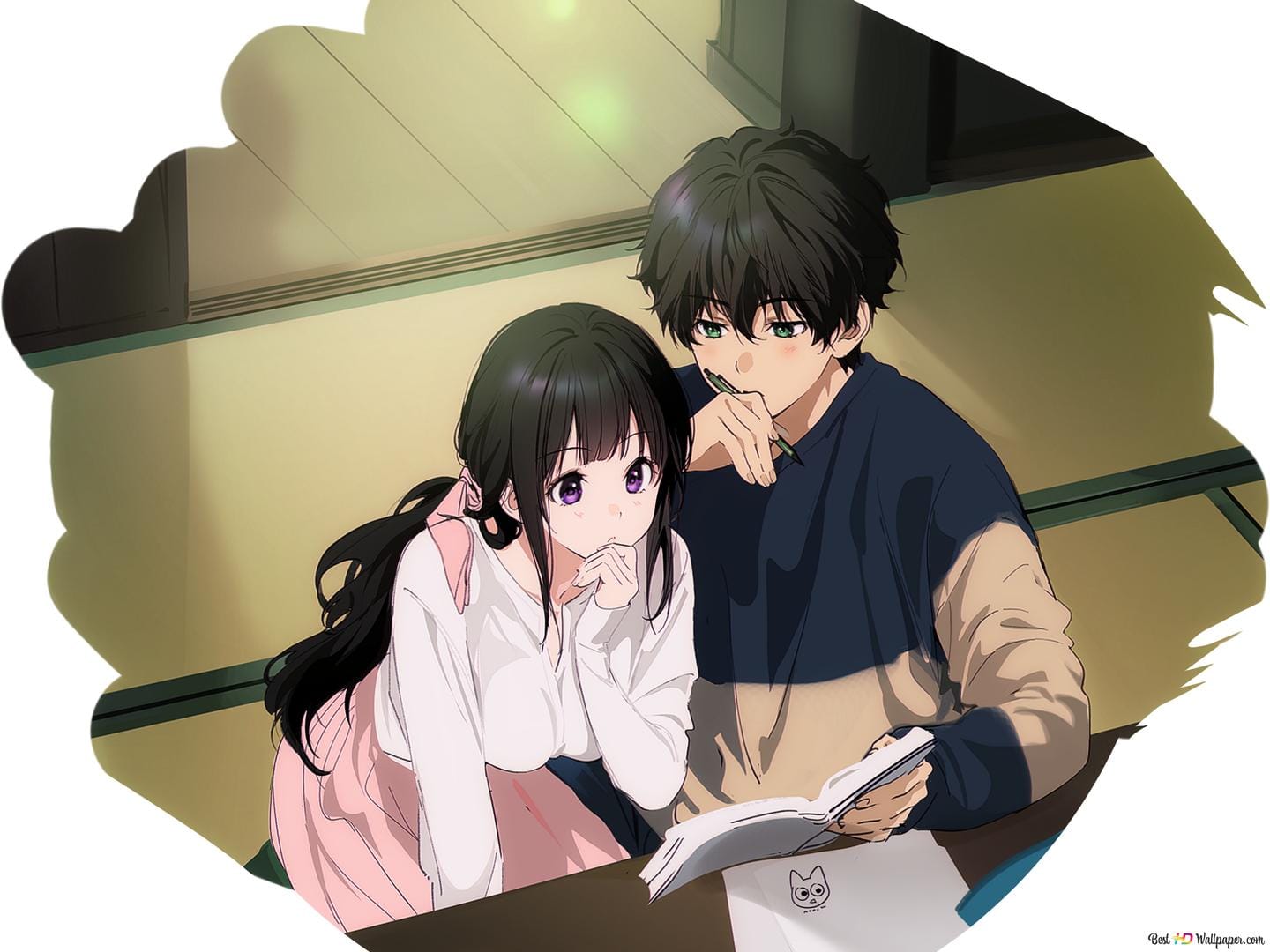 animes de detetive - Hyouka com Oreki e Chitanda