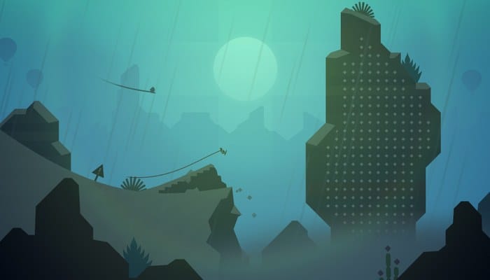 Alto's Odyssey jogos indie para celular — deserto surreal