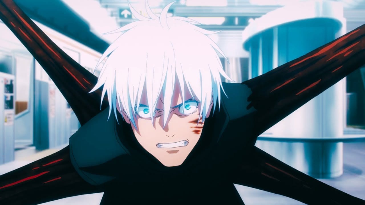Jujutsu Kaisen - cena do anime com Yuji, Megumi, Nobara e Gojo