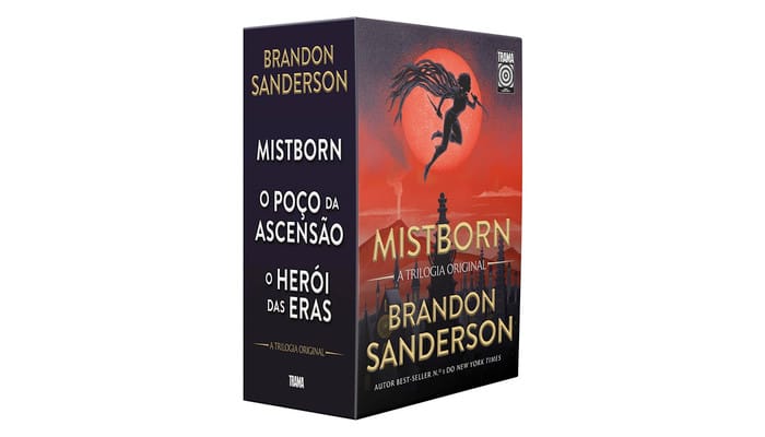 capa Box Mistborn Brandon Sanderson trilogia original Editora Trama