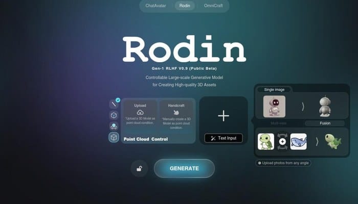 Rodin AI Hyper3D modelagem detalhada cinematográfica