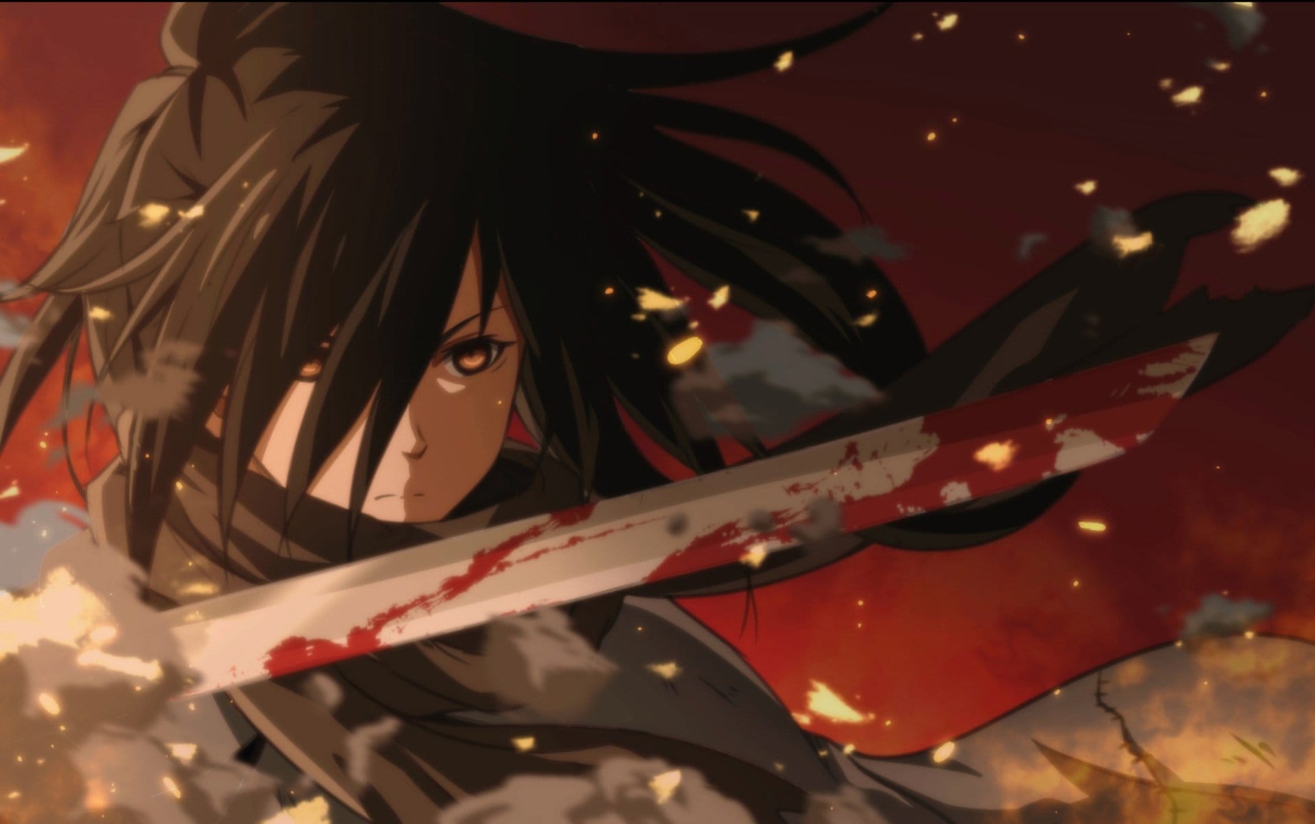 animes para quem amou Demon Slayer - Hyakkimaru lutando em Dororo