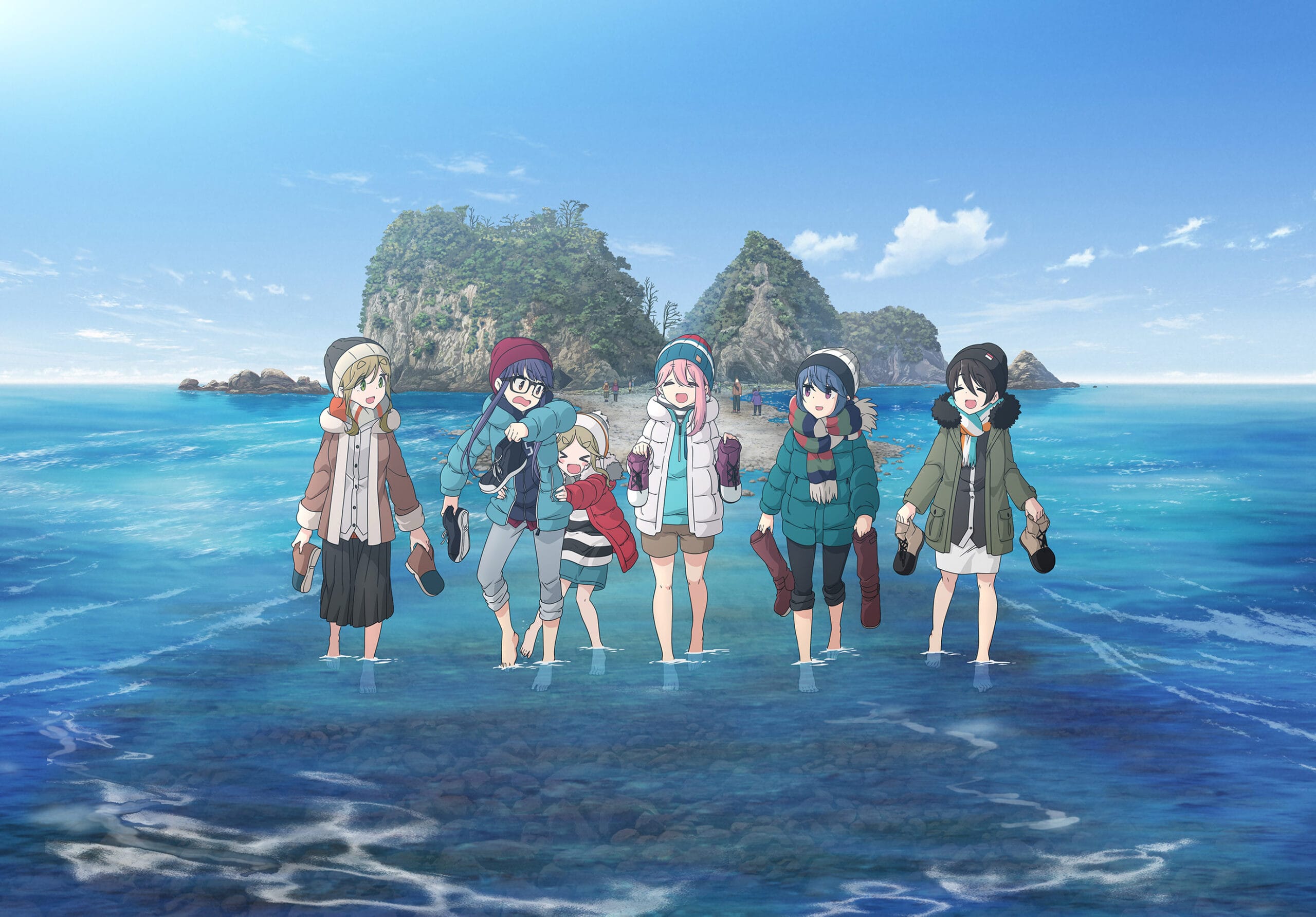 animes slice of life acolhedores - Rin e Nadeshiko acampando em Yuru Camp