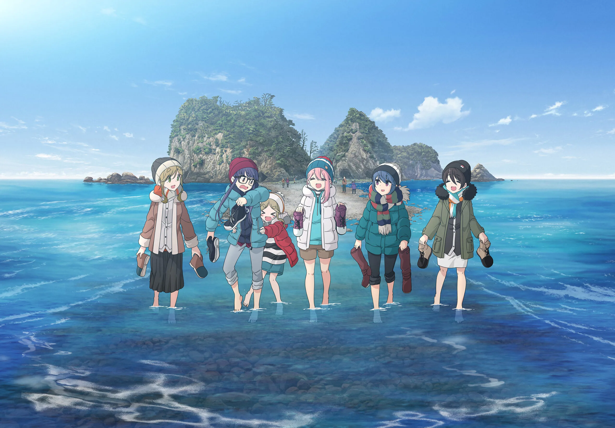 animes slice of life acolhedores - Rin e Nadeshiko acampando em Yuru Camp