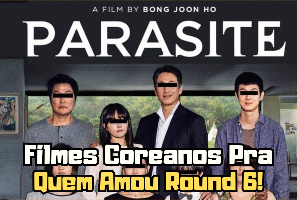 Capa Top 5 Geeked - Filmes Coreanos Round 6 com Parasita
