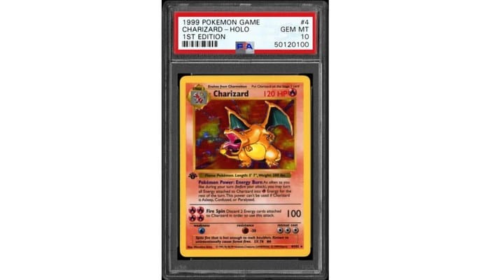 Charizard 1a edição Base Set Shadowless Holo carta rara