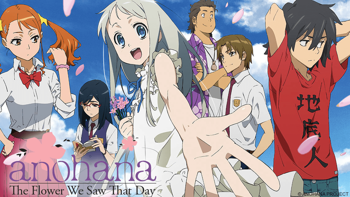 animes para chorar - Anohana The Flower We Saw That Day grupo de amigos