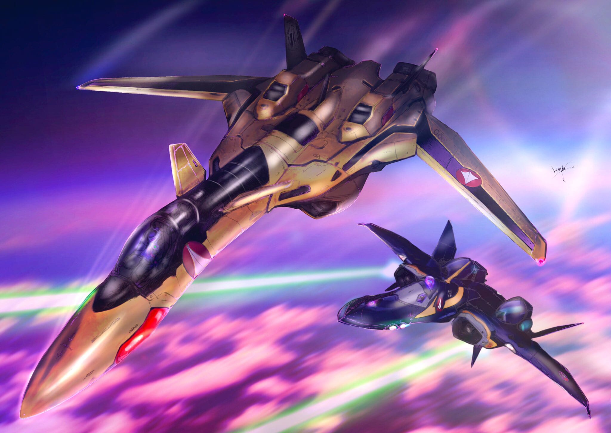 Macross Plus YF-19 dogfight