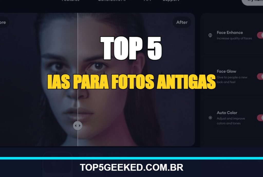 Capa TOP 5 Geeked IAs Para Fotos Antigas