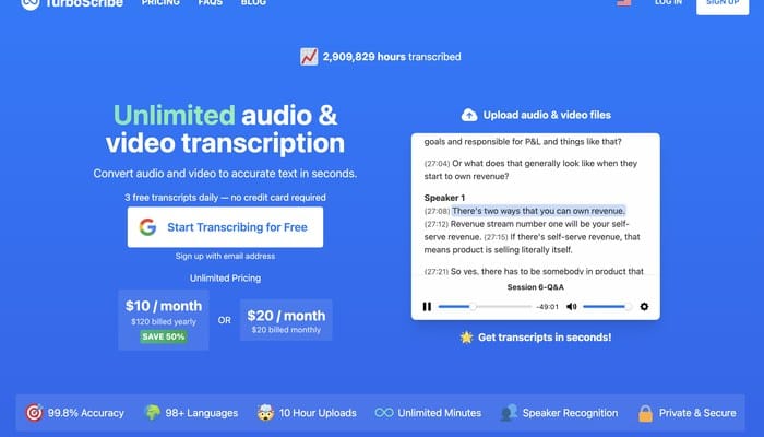 ias para transcrever audio em texto - TurboScribe transcrição grátis