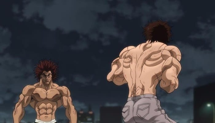 animes de luta dublados - Baki e Yujiro Hanma frente a frente