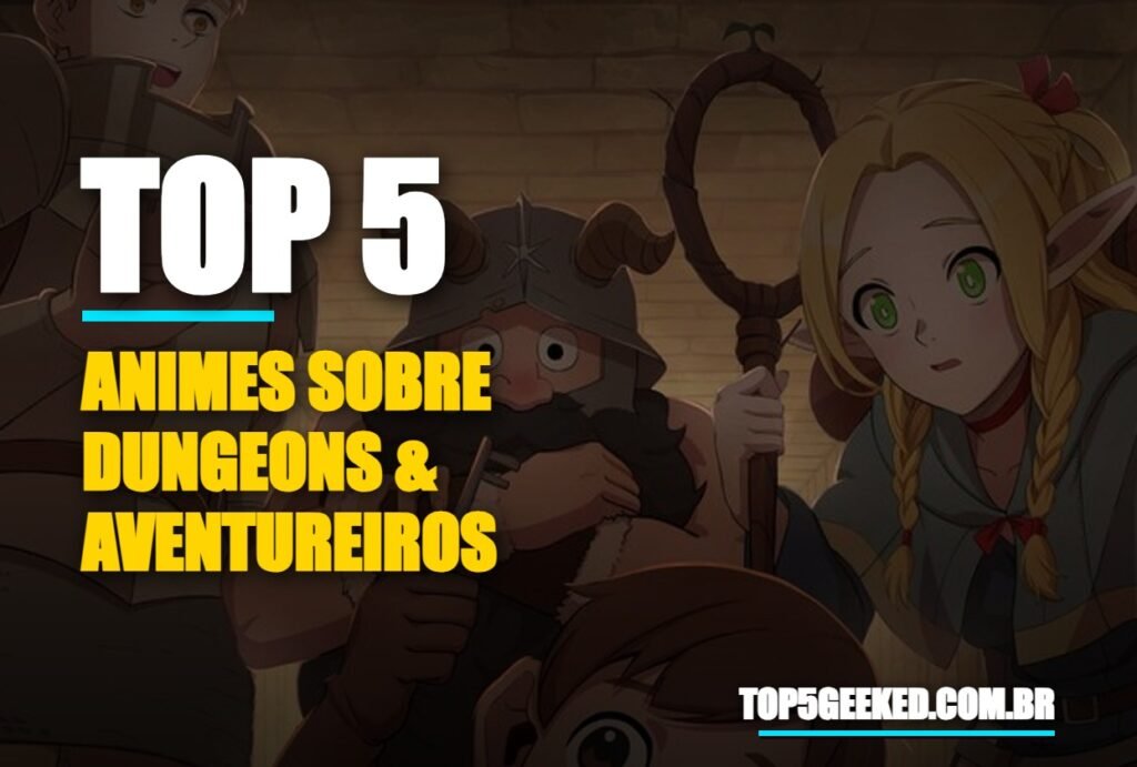 Capa TOP 5 Animes Sobre Dungeons e Aventureiros Para Fãs de RPG