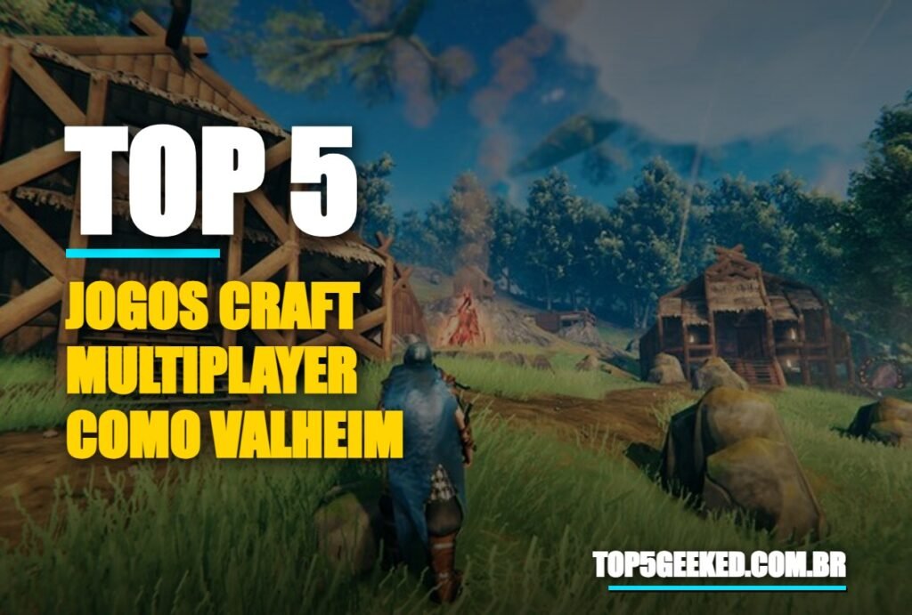 Capa TOP 5 JOGOS CRAFT MULTIPLAYER COMO VALHEIM