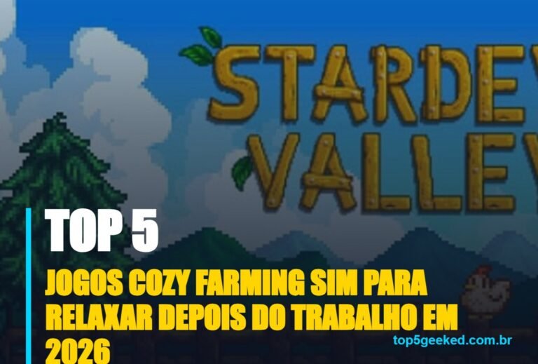 ⭐ TOP 5 Jogos Cozy Farming Sim Para Relaxar Depois do Trabalho em 2026!
