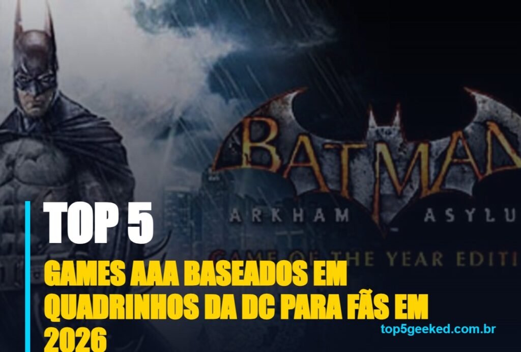Capa oficial - Games AAA Baseados em Quadrinhos da DC Para Fãs em 2026