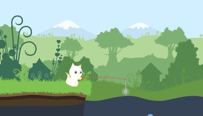 Cat Goes Fishing jogo cult indie clássico
