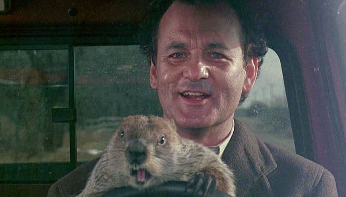 Bill Murray no clássico Feitiço do Tempo Groundhog Day