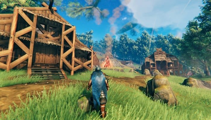 jogos de sobrevivência craft multiplayer - Valheim viking gameplay
