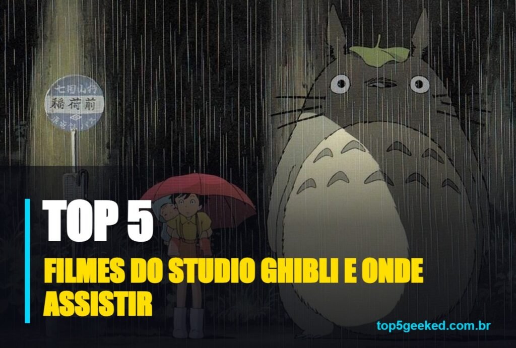 filmes do studio ghibli e onde assistir - capa do Top 5 Geeked