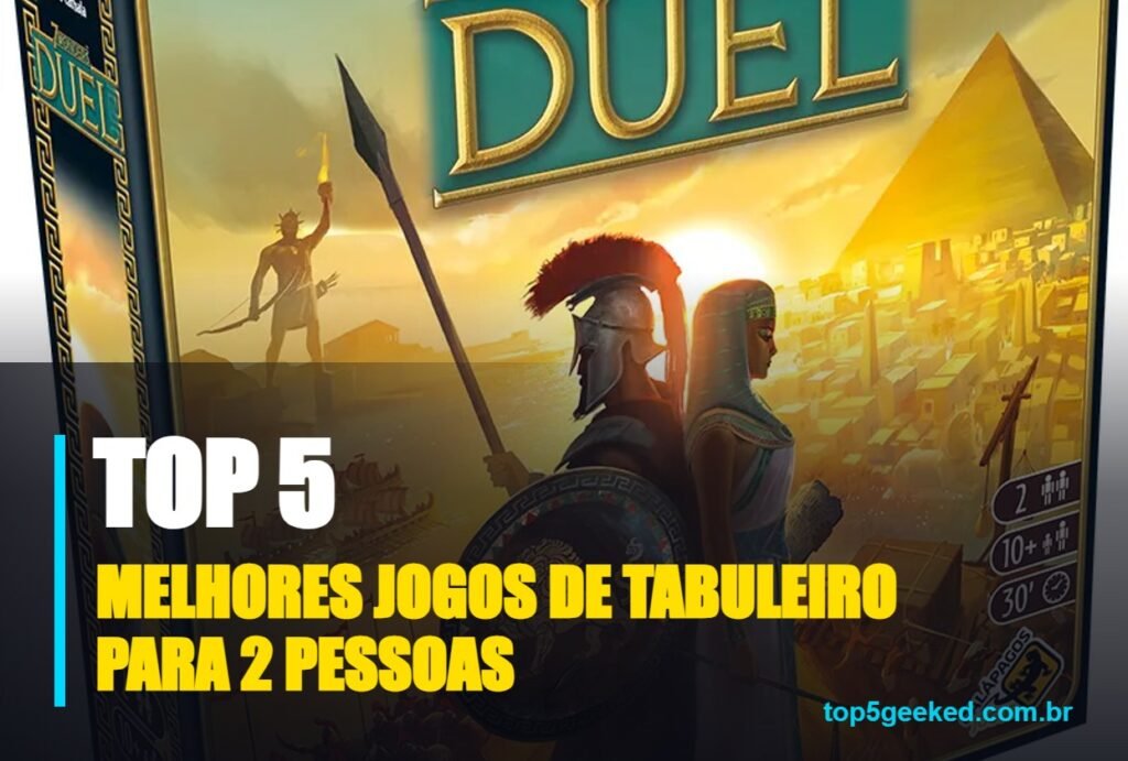 melhores jogos de tabuleiro para 2 pessoas - capa do Top 5 Geeked