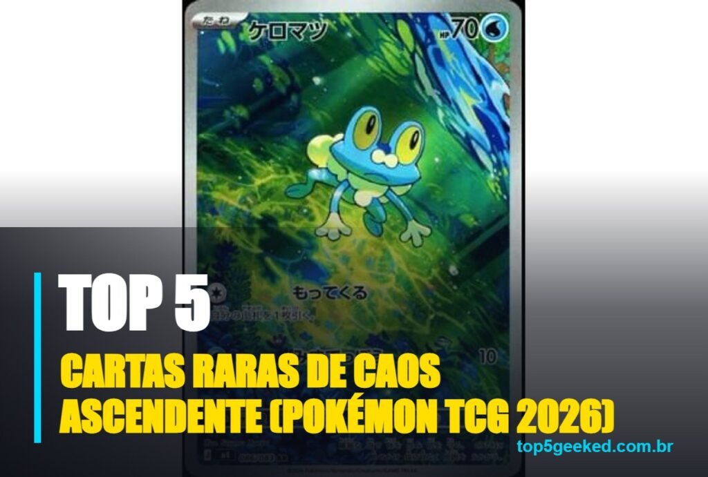 cartas raras de caos ascendente (pokémon tcg 2026) - capa do Top 5 Geeked