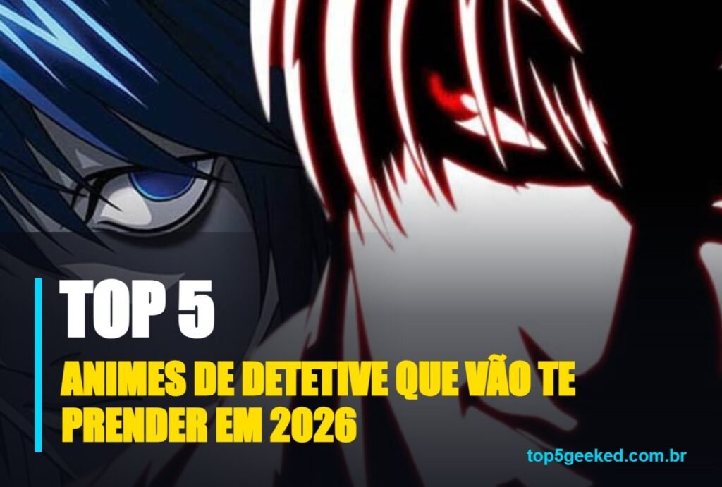 animes de detetive que vão te prender em 2026 - capa do Top 5 Geeked