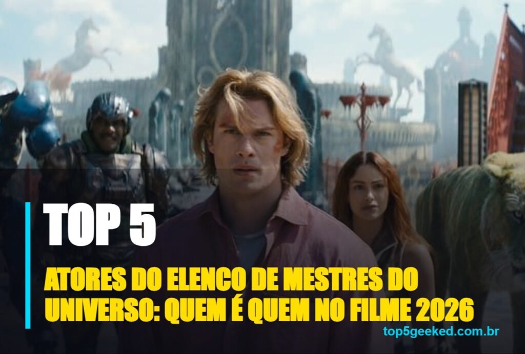 atores do elenco de mestres do universo: quem é quem no filme 2026 - capa do Top 5 Geeked