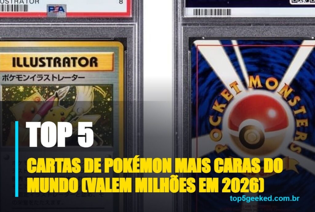cartas de pokémon mais caras do mundo (valem milhões em 2026) - capa do Top 5 Geeked