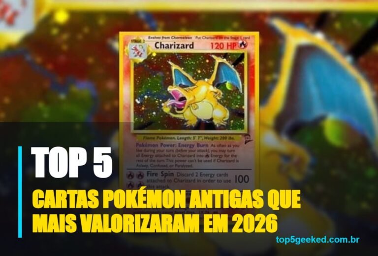 ⭐ TOP 5 Cartas Pokémon Antigas Que Mais Valorizaram em 2026!