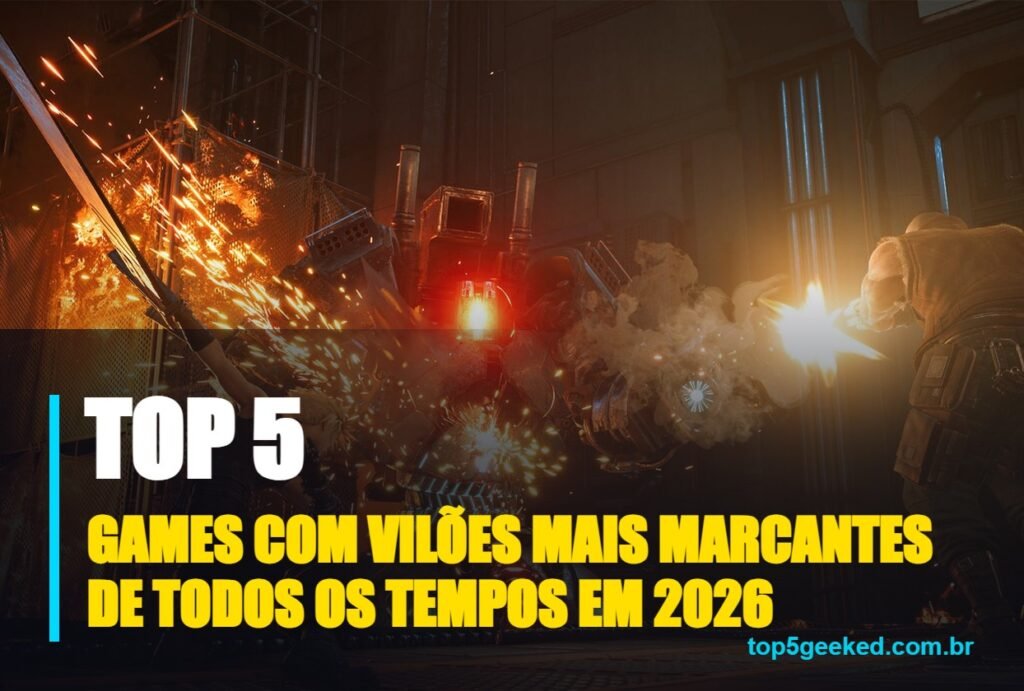 games com vilões mais marcantes de todos os tempos em 2026 - capa do Top 5 Geeked
