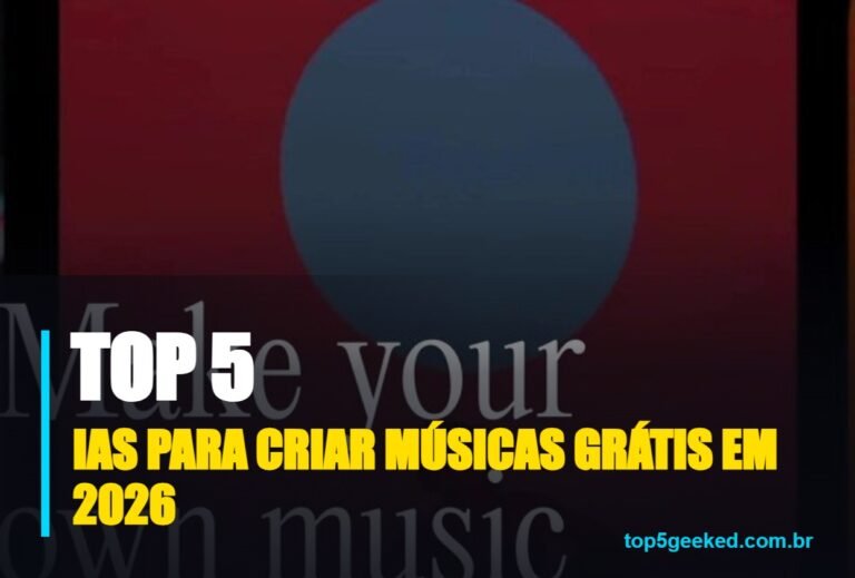 ⭐ TOP 5 IAs Para Criar Músicas Grátis em 2026!