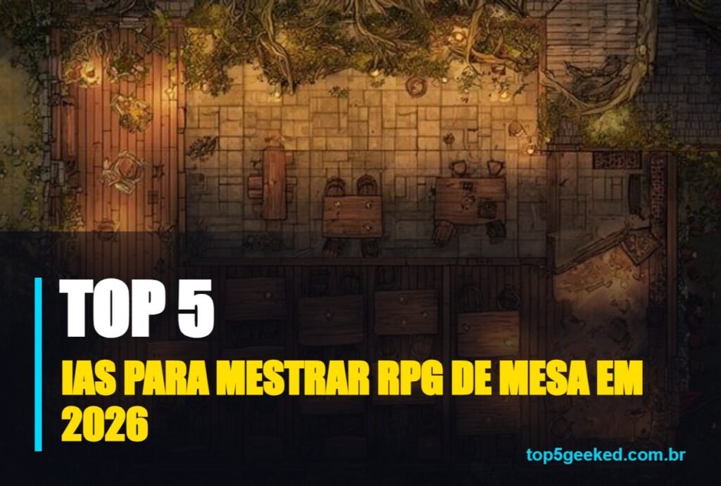 ias para mestrar rpg de mesa em 2026 - capa do Top 5 Geeked
