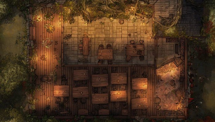 IA para mestrar RPG Friends and Fables mapa de taverna